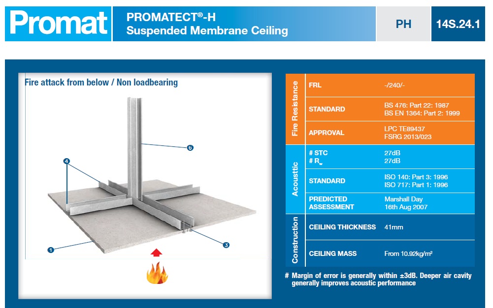 Trần chống cháy E 240 Phút
