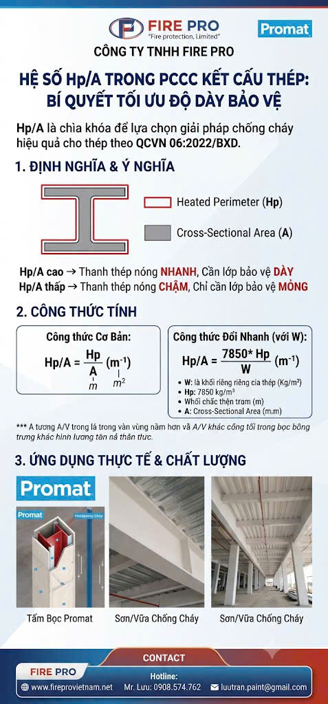 Hp/A là gì trong tính toán chống cháy cho KCT